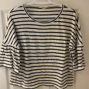 Madewell 3/4, Ruffle Sleeve Shirt